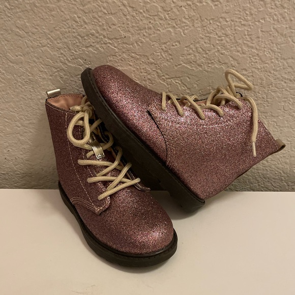 Carter’s Pink Glitter Boots Toddler Sz 11M - Picture 2 of 7